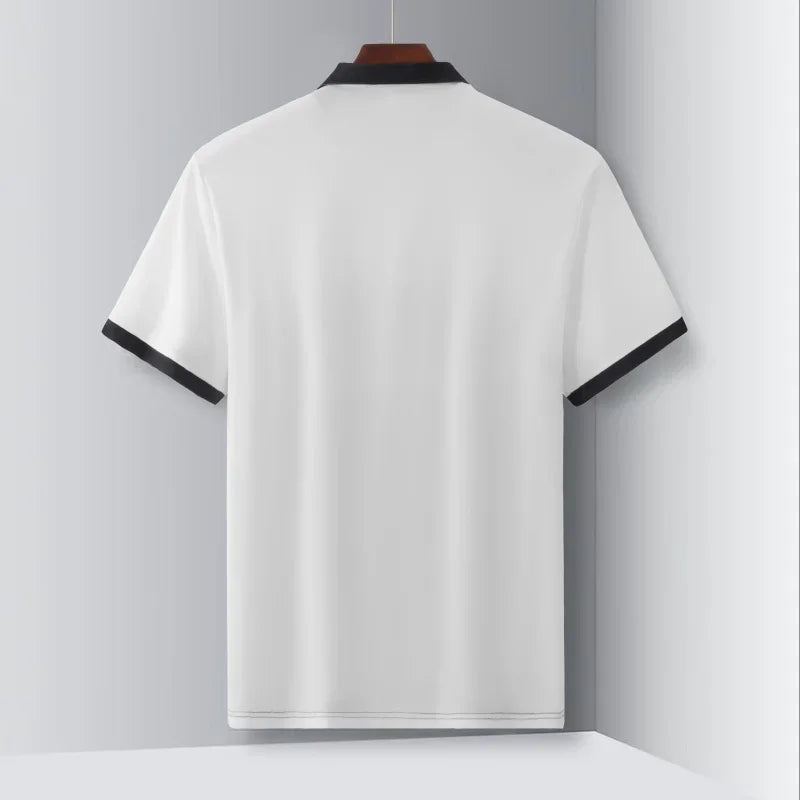 Polo d'été décontracté pour hommes, grandes tailles 1XL-7XL, manches courtes, revers, respirant, doux, vêtements pour hommes