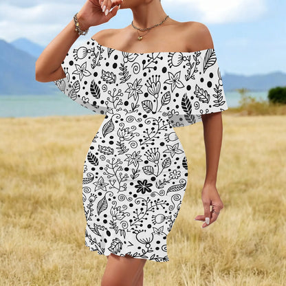 Robe décontractée à col évasé et bretelles à imprimé floral pour femme, nouvelle collection printemps/été 2025, personnalisée