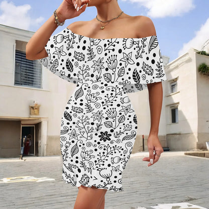 Robe décontractée à col évasé et bretelles à imprimé floral pour femme, nouvelle collection printemps/été 2025, personnalisée