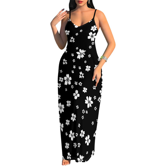 Robe sans manches longueur genou pour femme printemps et été 2025 avec pull évidé, robe décontractée de plage à imprimé papillon