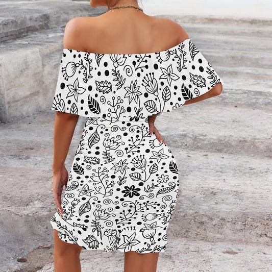 Robe décontractée à col évasé et bretelles à imprimé floral pour femme, nouvelle collection printemps/été 2025, personnalisée